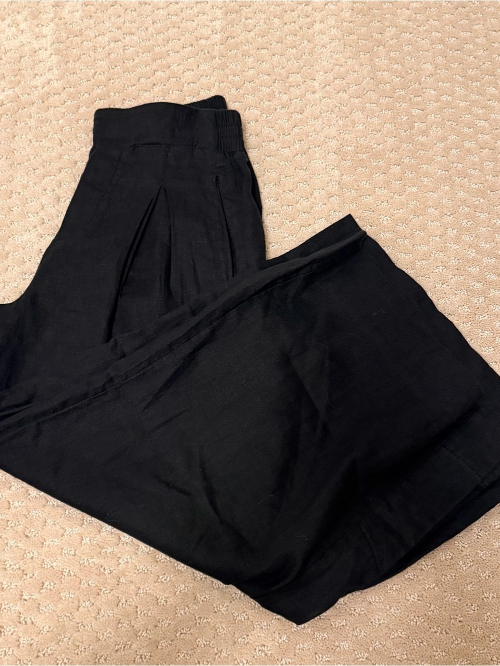 NWT Athleta Black Playa Linen Wide Crop